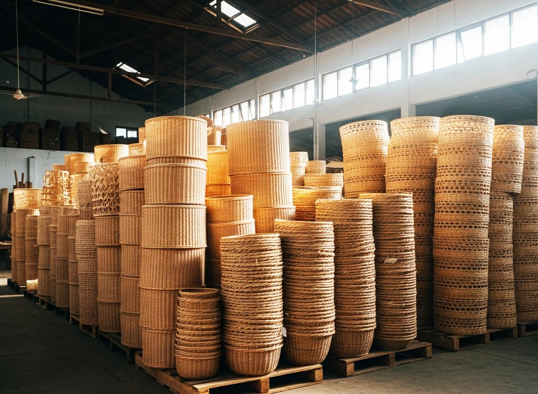 gudang keranjang rotan natural