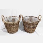 3 keranjang rotan natural