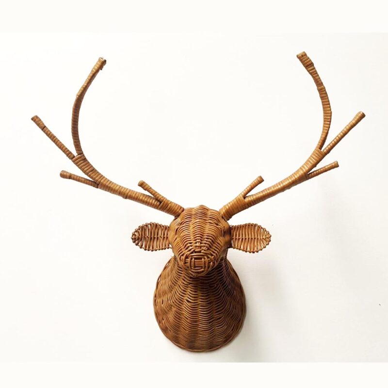 ornament-dekorasi-rotan-natural-binatang-kijang-Dermayu