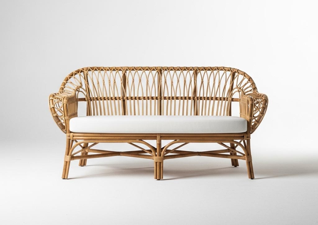 kursi rotan sofa natural klasik