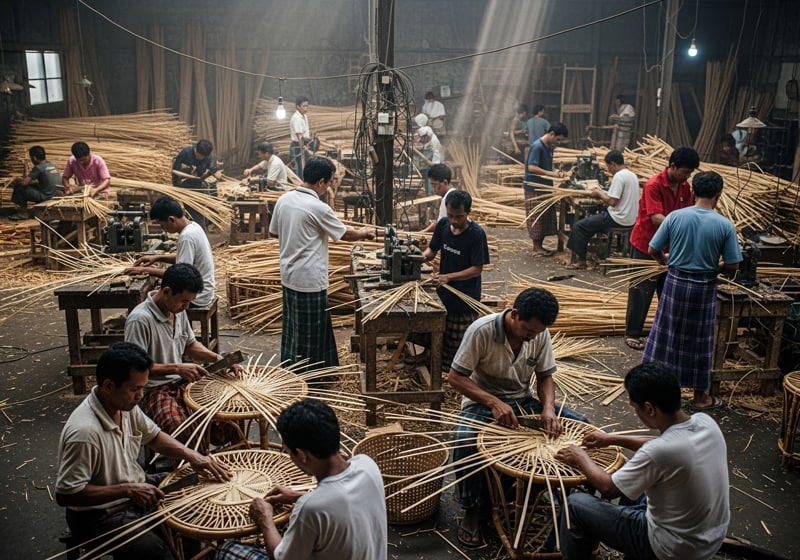 Pertumbuhan Pabrik Rotan dan Ekspor