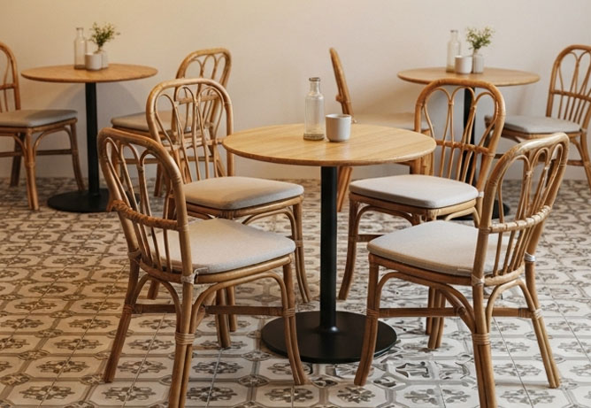 furniture rotan untuk kafe 2