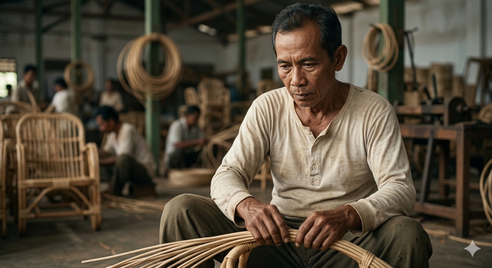 Teknik Anyaman Rotan Khas Cirebon